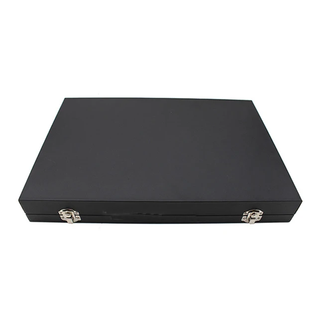 Top Size 28*20*4.5cm Black Jewelry Display Box Case for Rings Earrings Bracelets Necklaces or other Ornaments Storage Organizer