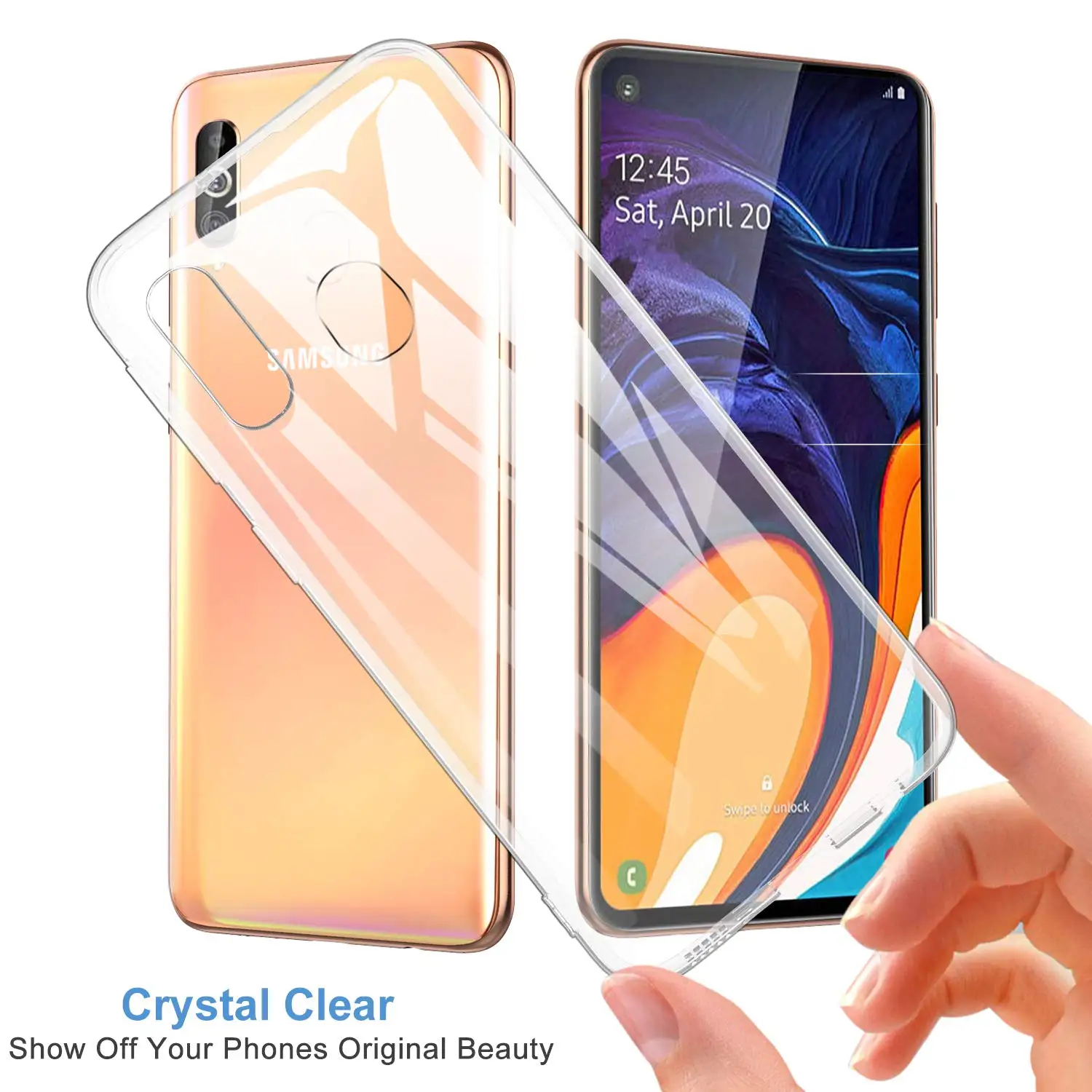 Transparent Back Cover for Samsung Galaxy A10e A20e A70e Case Silicone Soft TPU 360 Full Protective Mobile Phone Funda Capa Only