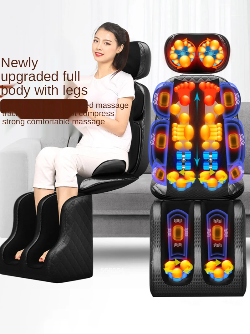 Cervical spine massager neck lumbar back massage chair cushion cushion for leaning on of whole body multi-purpose hot compress