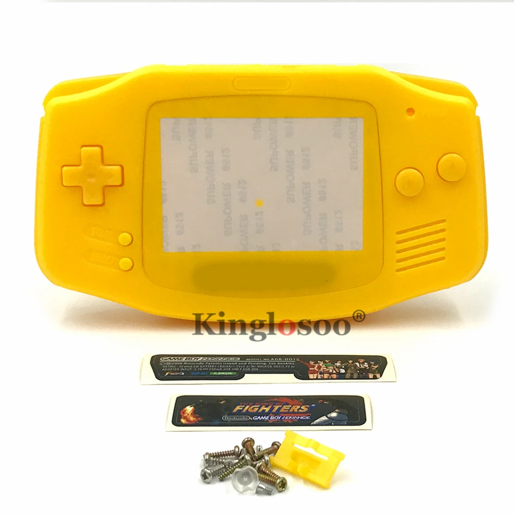 

Yellow Full shell cover case replacement for Nintendo gameboy advace GBA housing w/ rubber pads buttons