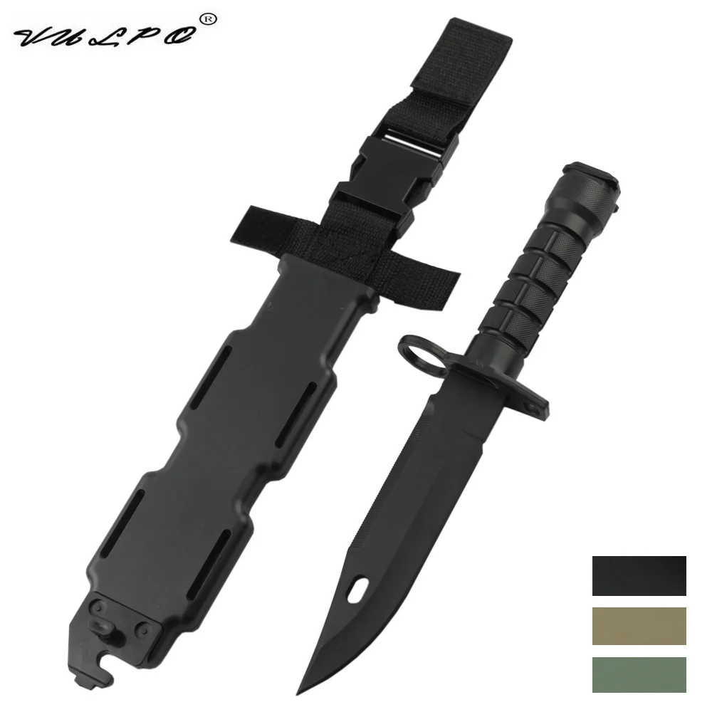 VULPO Tactical Airsoft Combat Plastic Toy M9 Dagger Cosplay Model Knife Training CS Wargame Bayonet