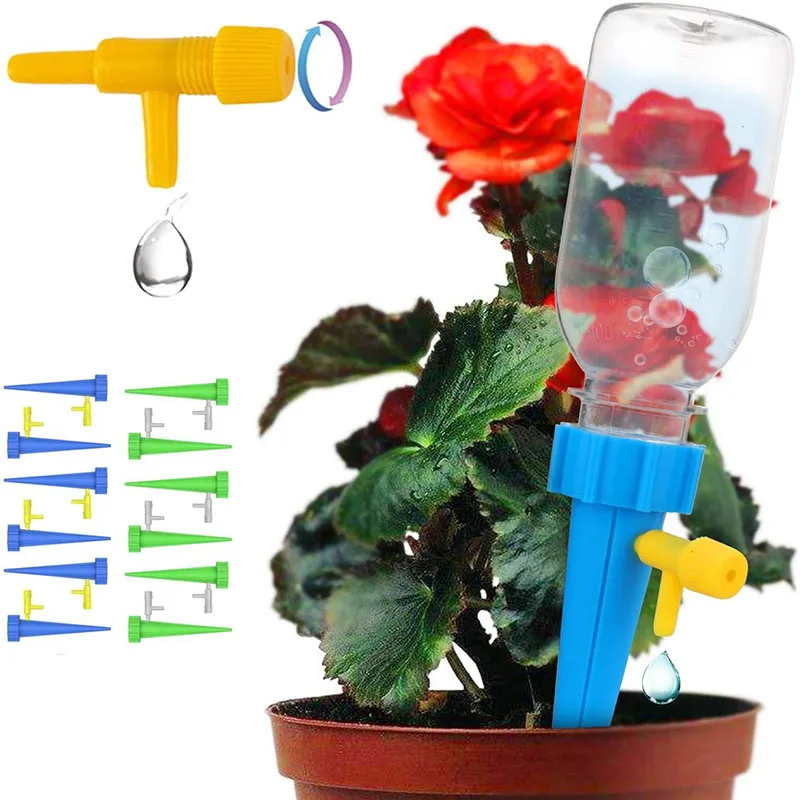 

Auto Drip Irrigation Watering System Dripper Spike Kits Plant Waterer Self Watering Spikes Garden Plant Flower Waterer Tools