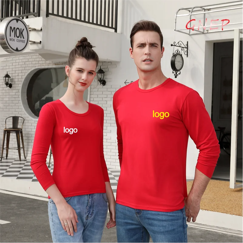 YOTEE2021 long-sleeved T-shirt cheap custom company group custom embroidery casual fashion custom long-sleeved T-shirt