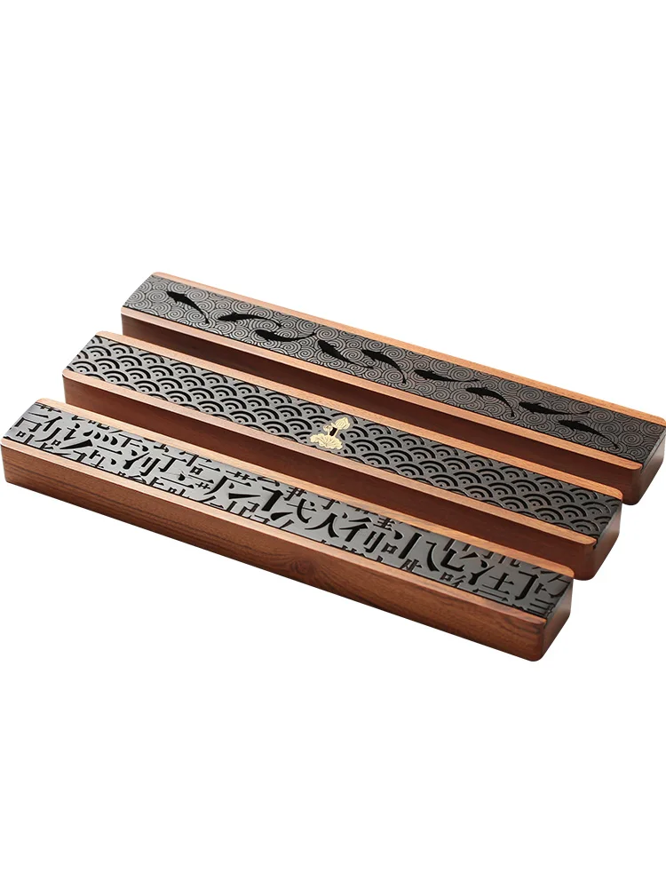 1pc Antique personality solid wood hollowed out line incense box portable sleeping incense box incense box incense fumigation