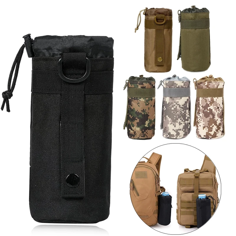 Portable Outdoor Water Bottle Bag Military Tactical Molle Bottle Holder Carrier Outdoor for Camping Hiking Traveling Hunting