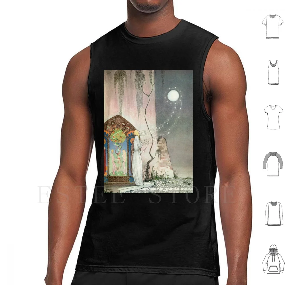 Kay Nielsen Arte de cuento de hadas / Ilustración Camisetas sin mangas Chaleco Algodón Kay Nielsen Kay Neilsen Este del sol Oeste de la Hada de la Luna