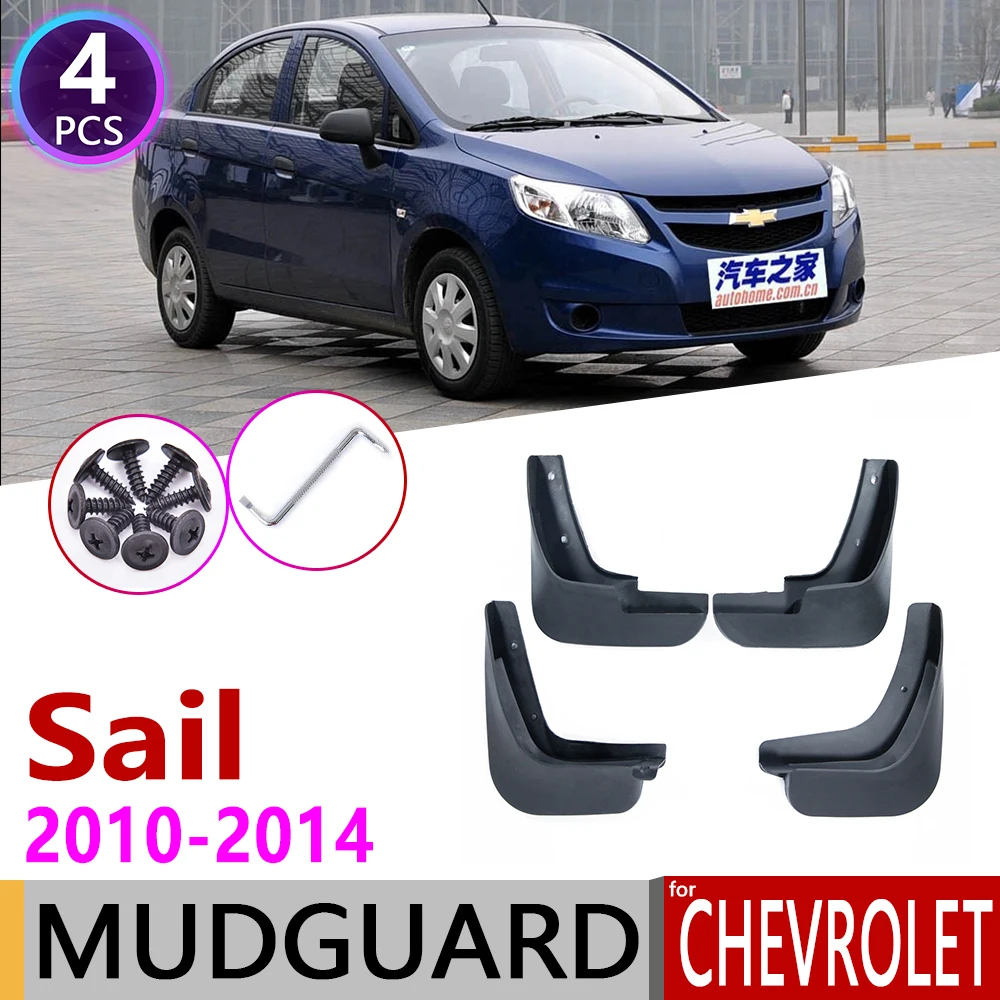 4Pc Car Mudguards for Chevrolet Sail 2010~2014 Classic Mudflap Fender Mudguard Mud Flaps Guard Splash Accessories 2011 2012 2013