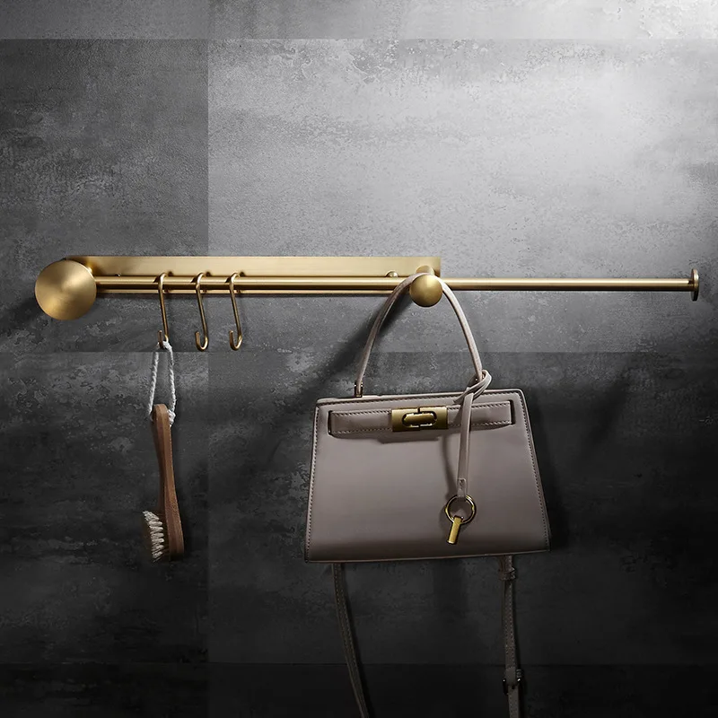 

Robe Hooks Solid Brass Coat Clothes Hangers Door Hook Hat Rack Hanging Wall Modern Creative Towel Hooks