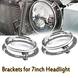 7 Inch Round LED Headlight Mounting Bracket Ring For Car J eep W rangler JK L and rover defender for H arley Motorcycle 7