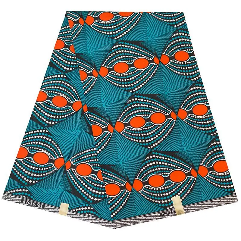 2024 Africain Ankara Prints Wax Fabric 3D Patterned Tissu Sewing Material for Dress Handmake Patchwork 100% Polyester Loincloth