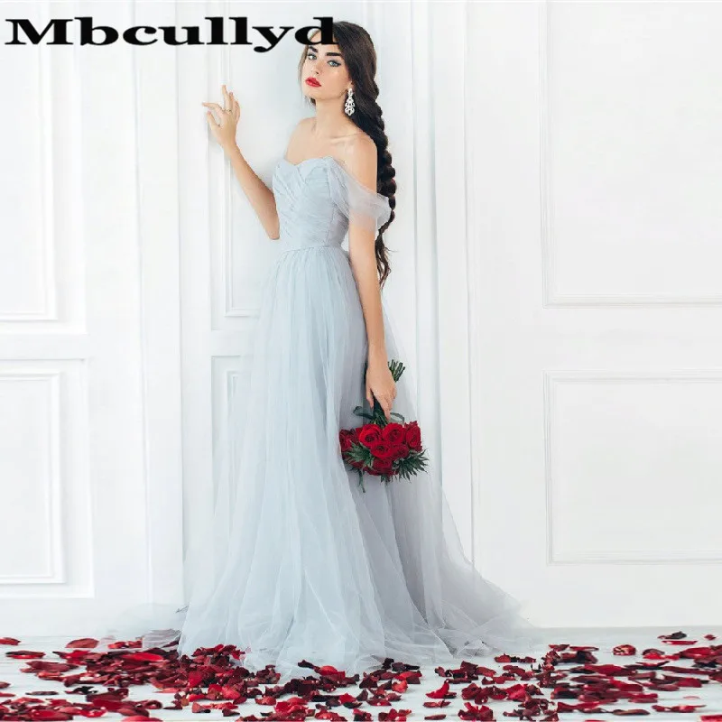 Elegant Bohemia Long Bridesmaid Dresses 2023 Sexy Off  Shoulder Wedding Party Gowns Cheap Plus Size Sister of the Bride Dress