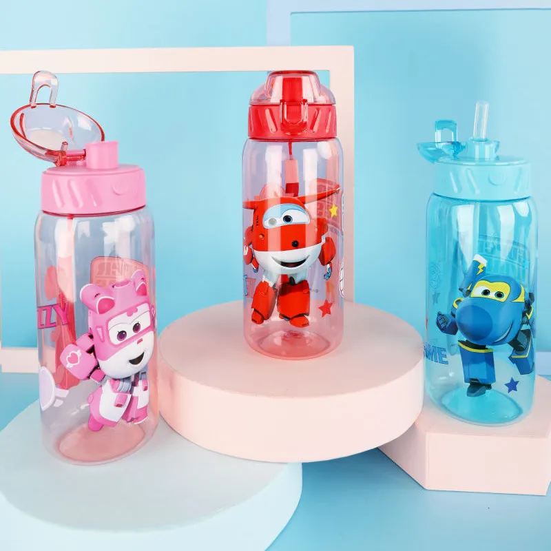 2In1 DISNEY Mickey Minnie water bottle MARVEL Baby feeding cup with straw Double lid children\'s sport bottle kids birthday gift