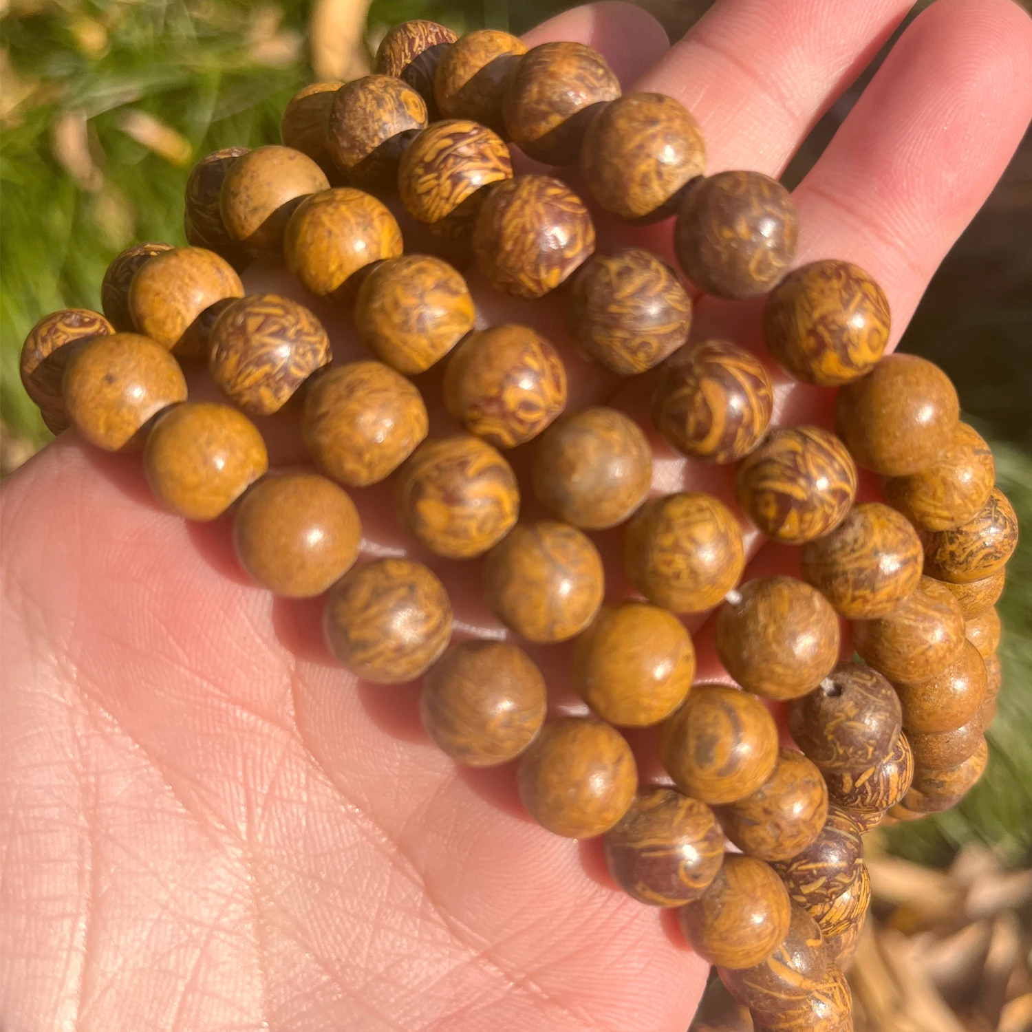 Natural Elephant Skin Jasper Stone Round Beads For Jewelry Making Bracelet 15inches 4/6/8/10/12mm Pick Size