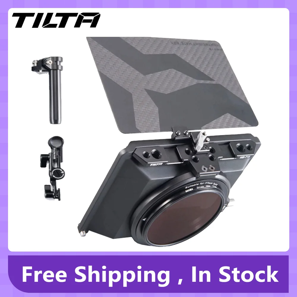 

TILTA MB-T15 4*5.65 Matte Box for DSLR Mirrorless Camera Lens Ring 55-77mm for BMPCC 6K A7 GH5 5D4