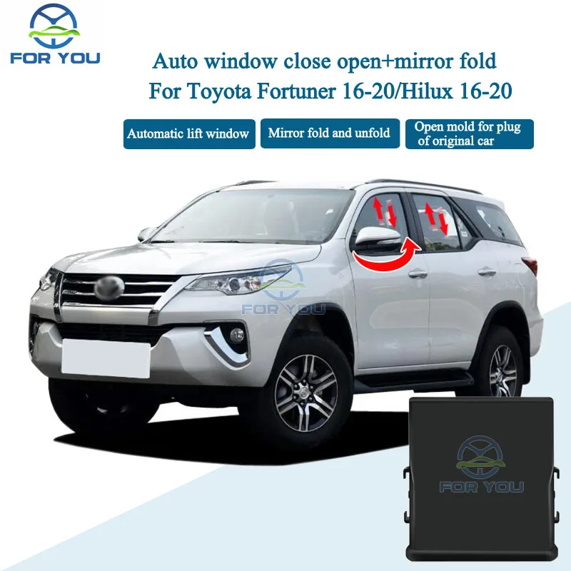 

FORYOU Car Automatic Intelligent Close Open 2 BY 2 + Mirror Folder Kit Module For Toyota Fortuner 2016-2023 /Hilux 2017-2023