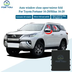 FORYOU Car Automatic Intelligent Close Open 2 BY 2  + Mirror Folder Kit Module For Toyota Fortuner 2016-2023 /Hilux 2017-2023