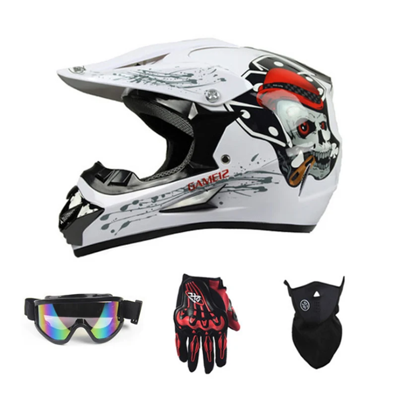 

Super-Cool Motorcycle Helmet off road motorbike full face moto cross helmet MTB DH racing helmet capacetes DOT approved Free 3