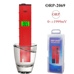 LCD ORP Meter ORP-2069 Water Quantity Tester Backlight Pen Type 0~±1999mV ORP Redox Detector For Pool Aquaculture