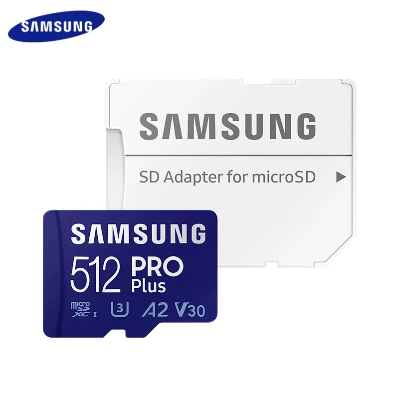 Samsung-Pro Plus Cartão de Memória Original, MicroSD, TF, 128GB, 256GB, 512GB, 160 Mbps, C10, U3, V30 Micro SD, SDXC, 4K Vídeo, câmera do telefone, novo