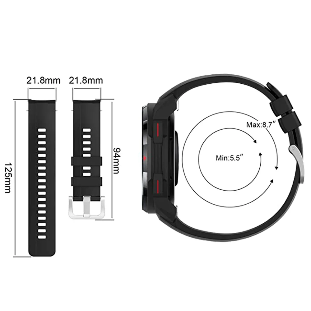 Siliconen Band Voor Honor Horloge Gs Pro Polsband Armband Vervanging Band Voor Honor Gs Pro Horloge Accessoires Correa