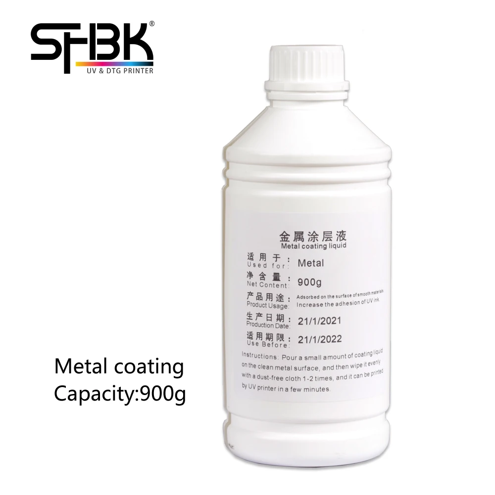 

Add before printing on UV printer Metal material coating liquid help ink adhesion to Metal the ink will not fall will not fade