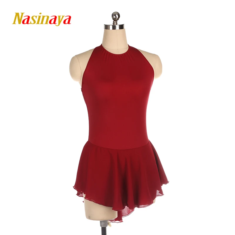 Figure Skating Skirt Woman Sexy Black Sleeveless Dress Girl Professional Skating Skirt To Use