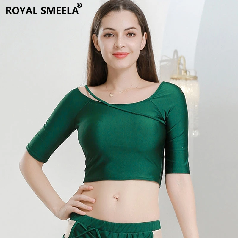 Green Crop Top belly dance top for women daily casual tops sexy tops class practice top wear dancing clothes belly dance costume