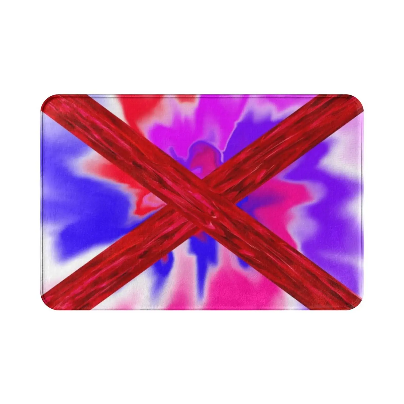 Red Purple Tie-Dye Design Carpet Mat Rug Cushion Soft Non-Slip Pink Tie Dye Tie Dye Red Pink Purple Tie N Dye Tie Dye