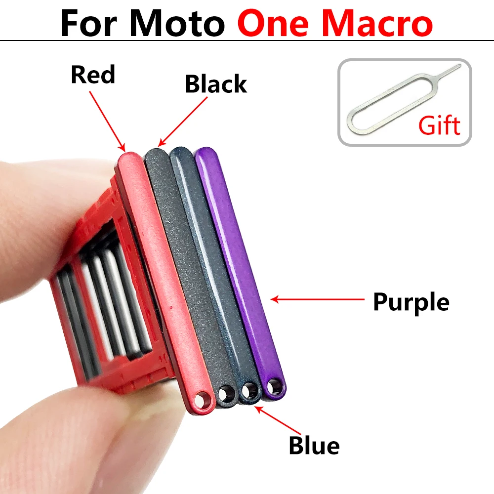 New SiM Tray For Motorola Moto One Macro Action Zoom Hyper Fusion Plus SIM Card Slot SD Card Tray Holder Adapter