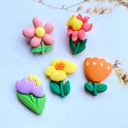 10Pcs Kawaii Cute Mixed Mini Flowers Flat Back Resin Cabochons Scrapbooking DIY Jewelry Craft Decoration Accessorie H89