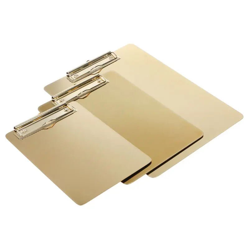 Metal Clipboard Writing Pad File Folders Document Holder Desk Storage School Office Stationery Supply 3 Sizes