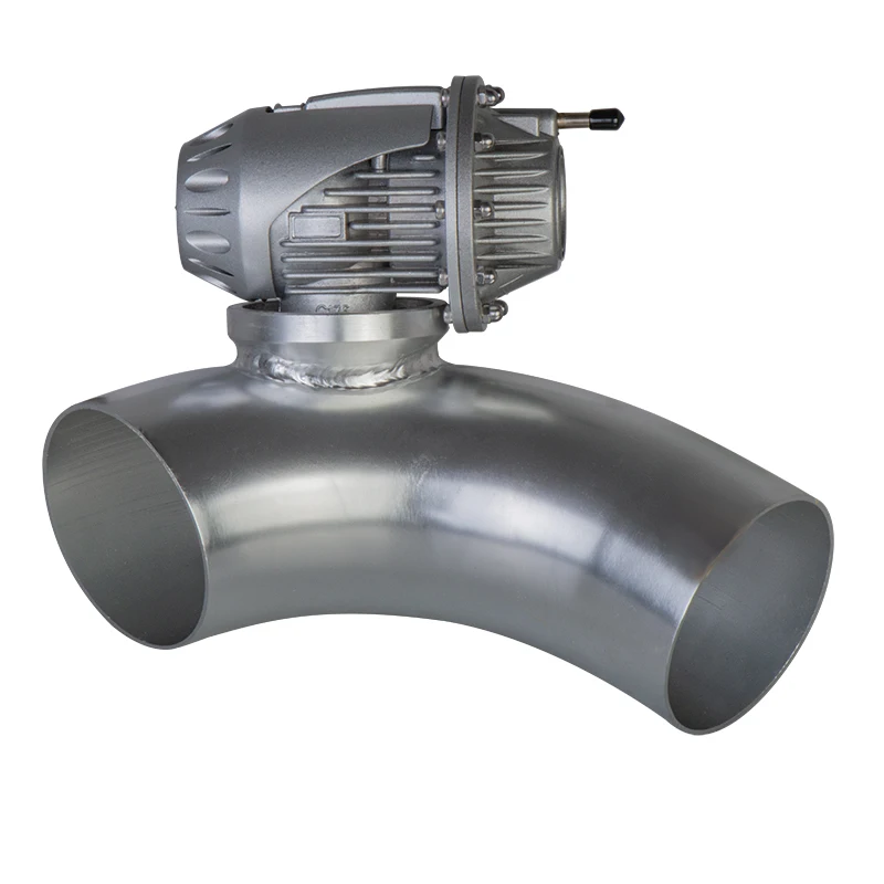 Rura kołnierzowa 75mm 90 stopni + regulowany zawór bezpieczeństwa SSQV SQV 4 BOV II 2 czarny/srebrny — zdjęcie 3