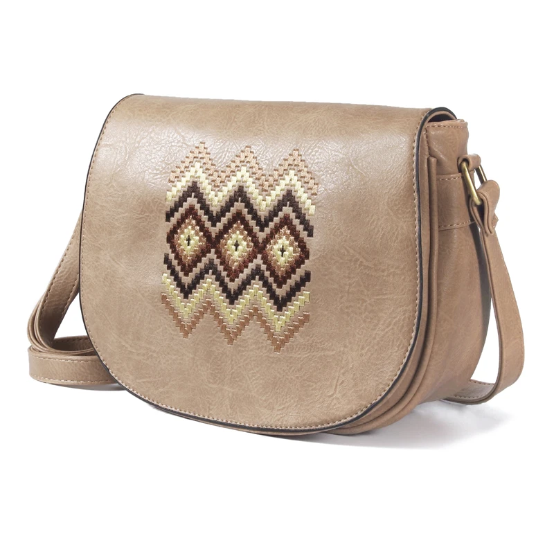 Annmouler-Bolso de hombro Vintage para mujer, bandolera bordada, pequeño, de calidad, a la moda