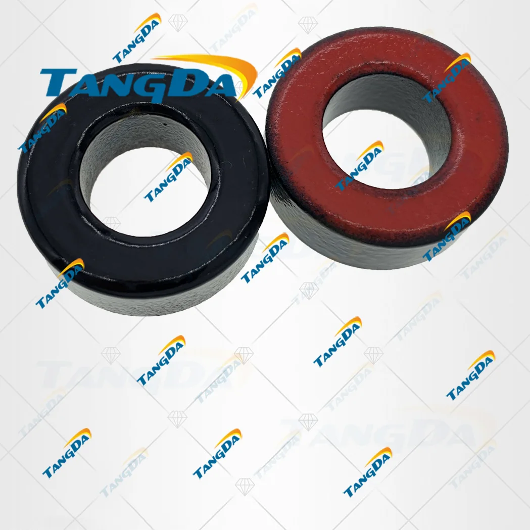 

TANGDA Iron powder cores T106-14 OD*ID*HT 27*14*11.6 mm 17nH/N2 14ue Iron dust core Ferrite Toroid Core toroidal Black red T