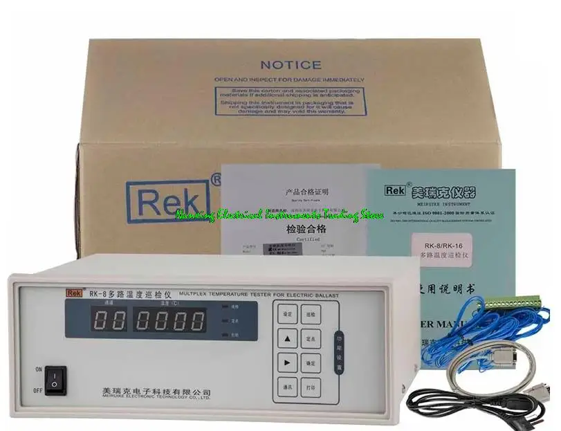 Chegada rápida RK-8/8-channel, medidor de registro de temperatura de RK-16/6 canais multi-canal testador de temperatura