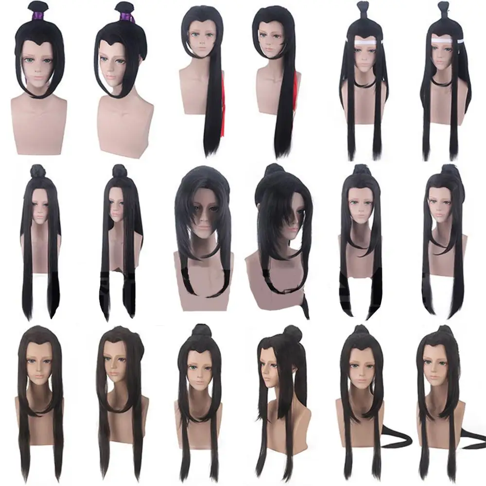 Wei Wuxian Lan Wangji Wen Ning Wig Cosplay Mo Dao Zu Shi Anime Grandmaster of Demonic Cultivation Halloween synthetic hair