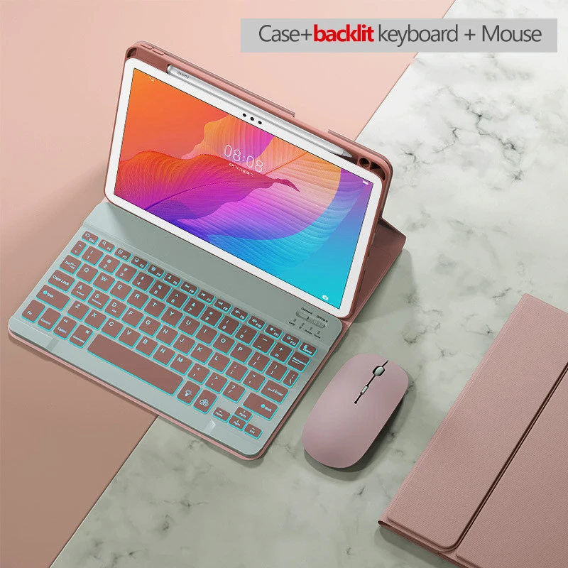 

Case and Keyboard Mouse for iPad Pro 11 2018 2020 10.2 8th Case Wireless Keyboard with Backlit for iPad Air 4 Air 3 10.5 Pro