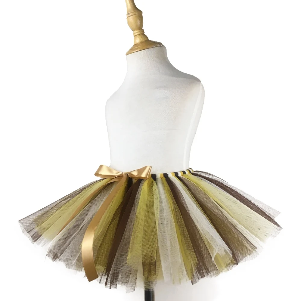 Baby Lion King Cartoon Tutu Skirts Girls Tulle Ballet Pettiskirts Tutus with Hairbow Kids Birthday Party Costume Cosplay Skirts