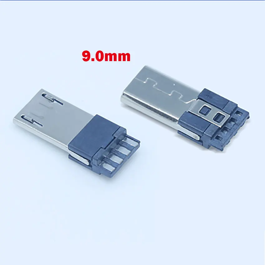 10pcs 2Pin/4 Pin Micro USB Jack USB Plug Male Connector Port Jack Tail Sockect Plug Terminals For Samsung Huawei DIY