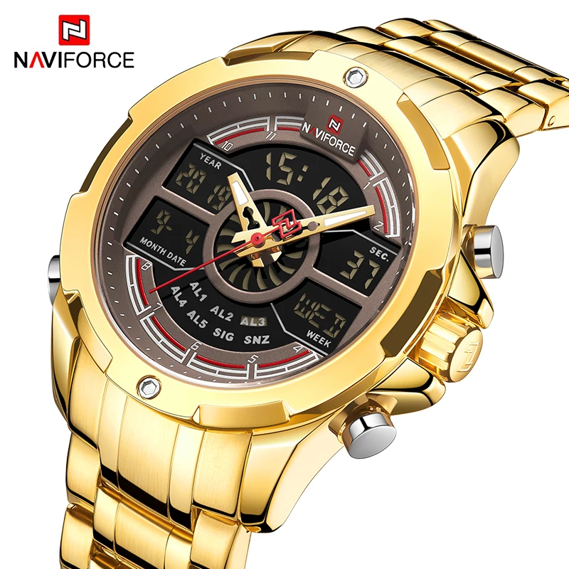 NAVIFORCE Watches For Men Top Luxury Brand Business Quartz Mens Watch Stainless Steel Waterproof Wristwatch Relogio Masculino