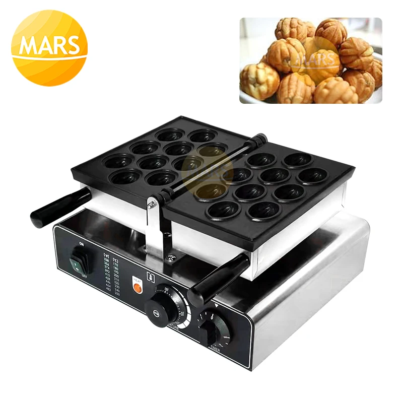 

Commercial Mini Electric Walnut Cake Maker Elecric Nut Shaped Waffle Bread Machine Sandwich Iron Toaster Breakfast Pan Oven