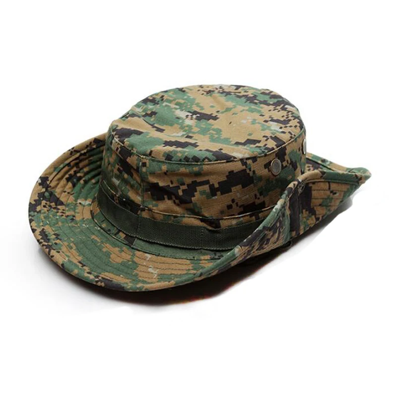 Outdoor Camouflage Bonnie Army Cap Men Military Hat Quick Dry Sun Bucket Cap Tactical Fishing Hat For Camping Hiking Accessories