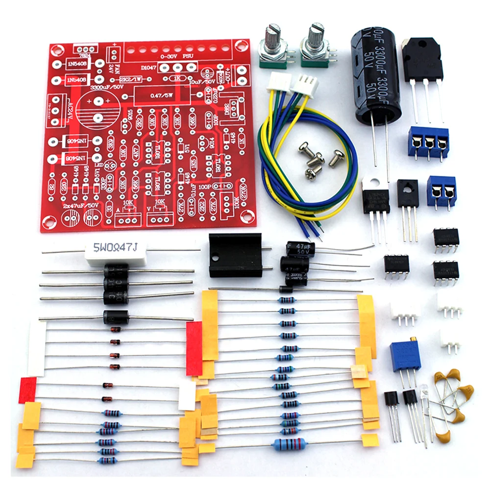 

0-30V 2mA-3A Continuously Adjustable Current Limiting Protection DC Regulated Power Supply DIY Kit