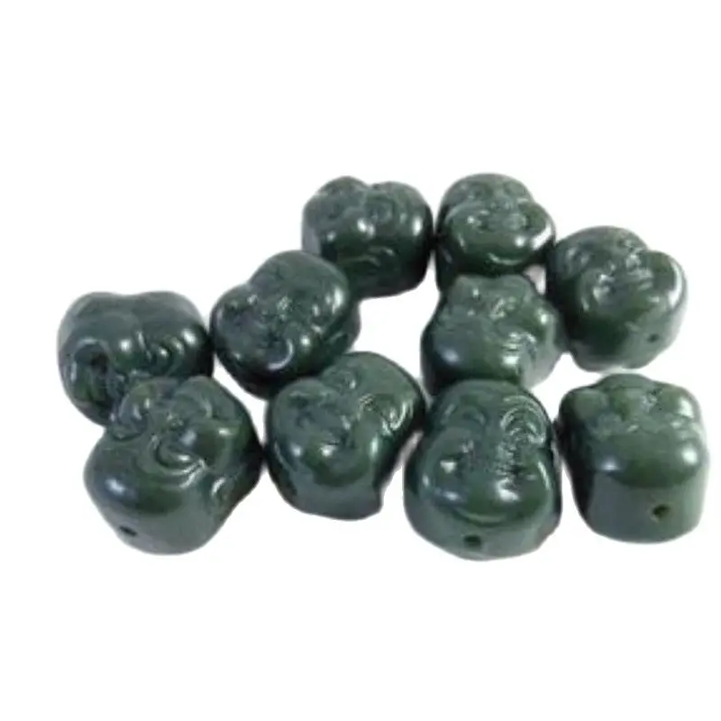 10pc Handmade DIY Accessories For Pure Natural Hetian Jade Maitrey Buddha Beads