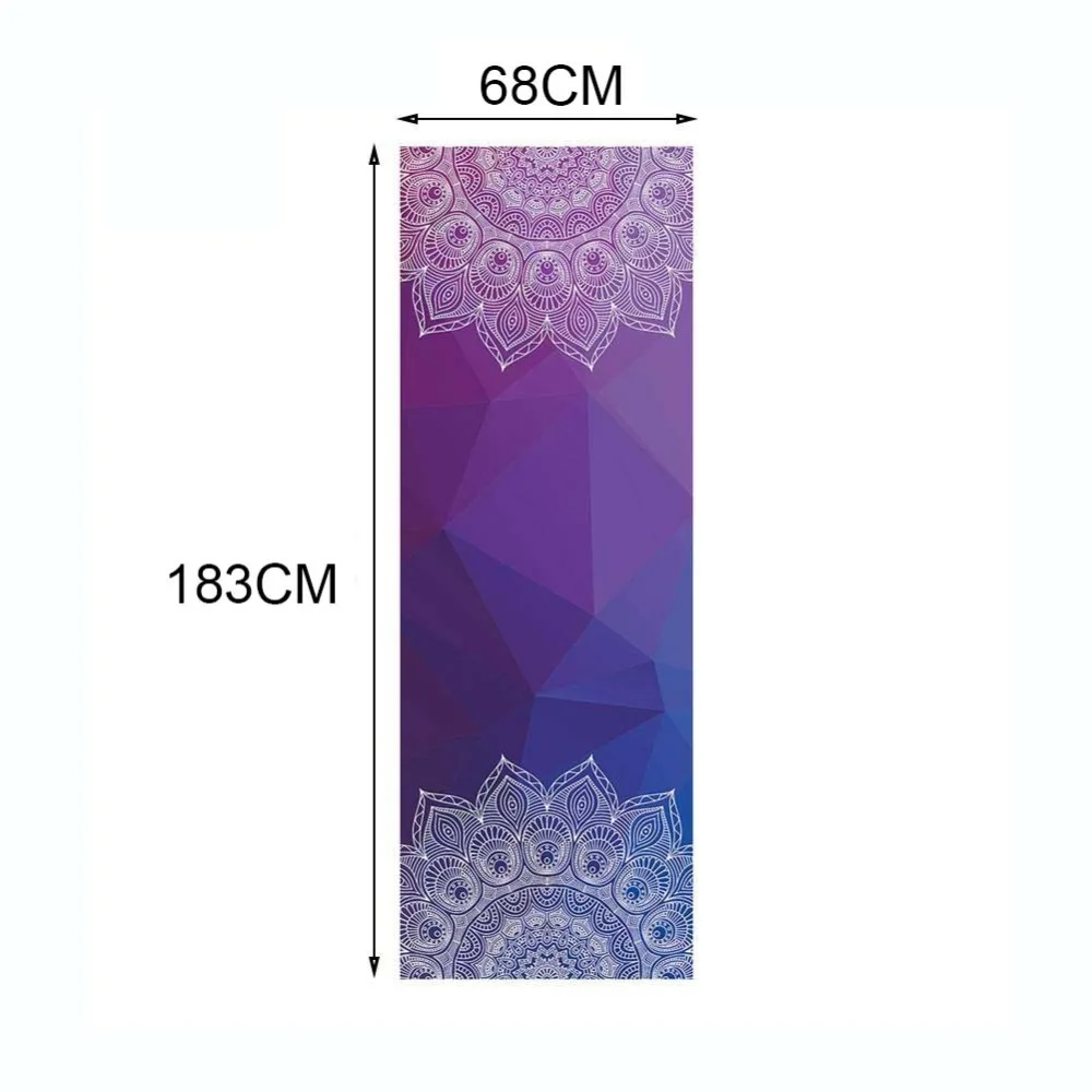 Yoga Blanket Mandola Print Thick Non-Slip Pilates Workout Exercise Gym Home Yoga Mat Towel Sit-Ups Camping Picnic Mats 183*68cm