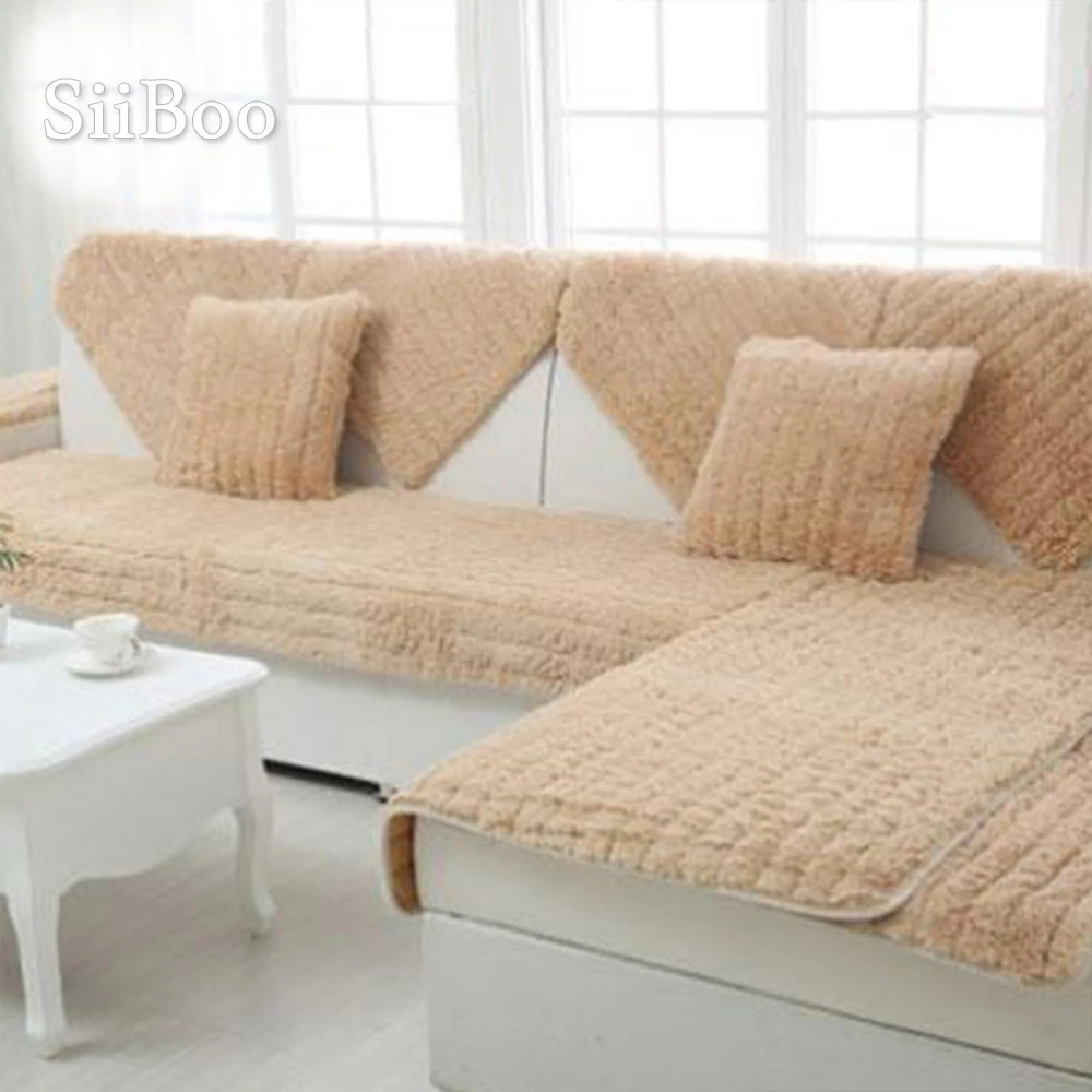 

Modern style pink/camel/white/grey long fur Sofa cover plush slipcovers winter canape for top fashion sofa SP2316 FREE SHIP