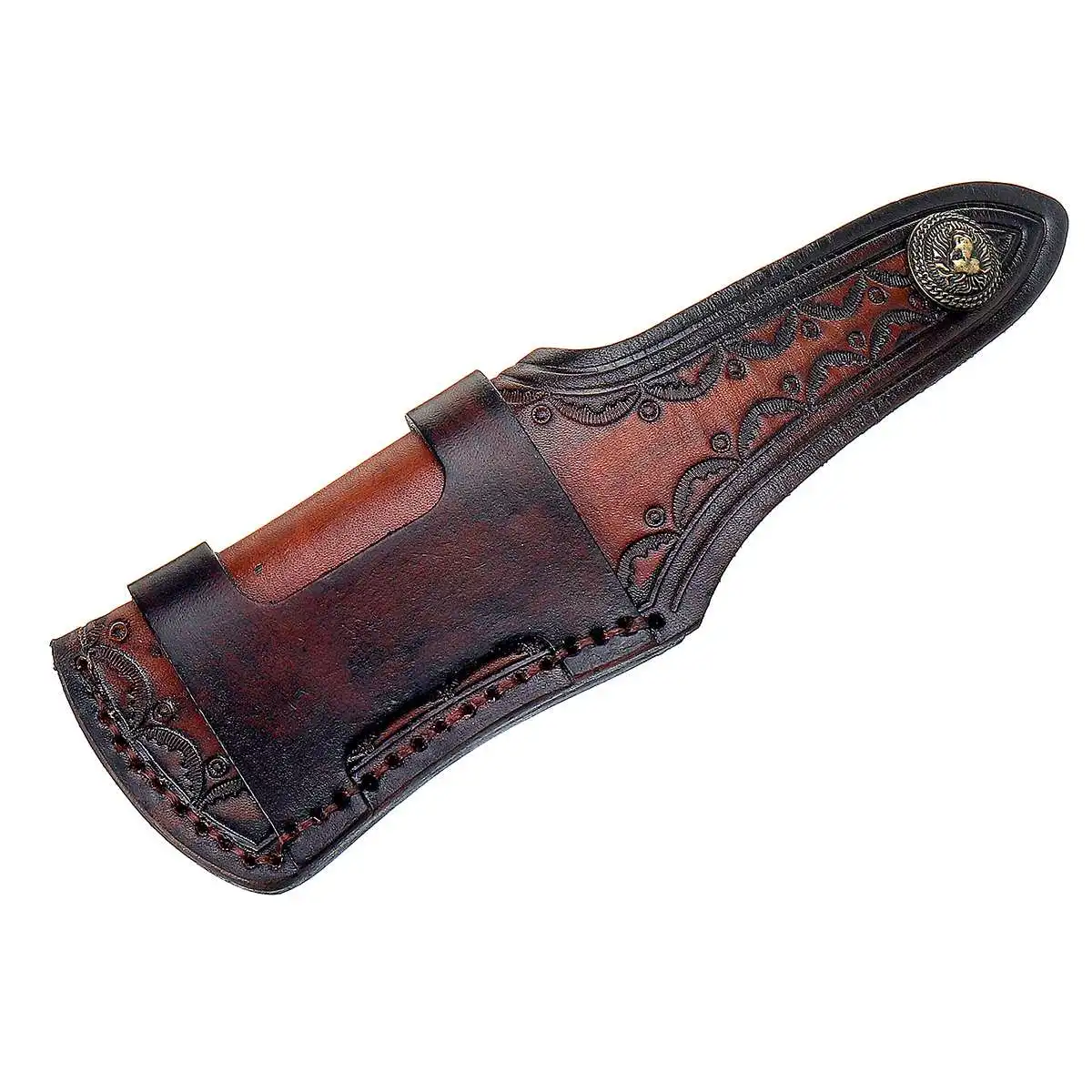 Faca artesanal de couro, bainha de cinto, fivela de bolso, cosplay, kit de decoração de traje, acessórios de ferramenta de faca dobrável