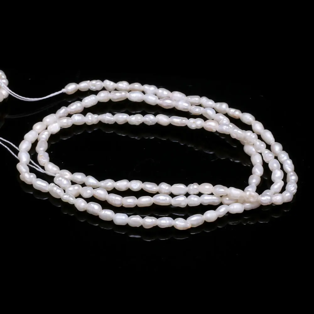 Natural Freshwater Pearl Beads Rice Shape Beads for DIY Jewelry Making Necklace Bracelet
