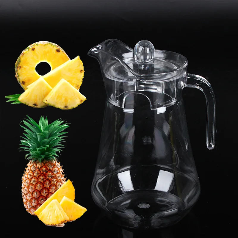 Juice Pot Plastic Acrylic Kettle Beverage Pot Bottle Shatter-proof And Heat-resistant Transparent Duck Beak Beer Pot 1.5L 1pcs