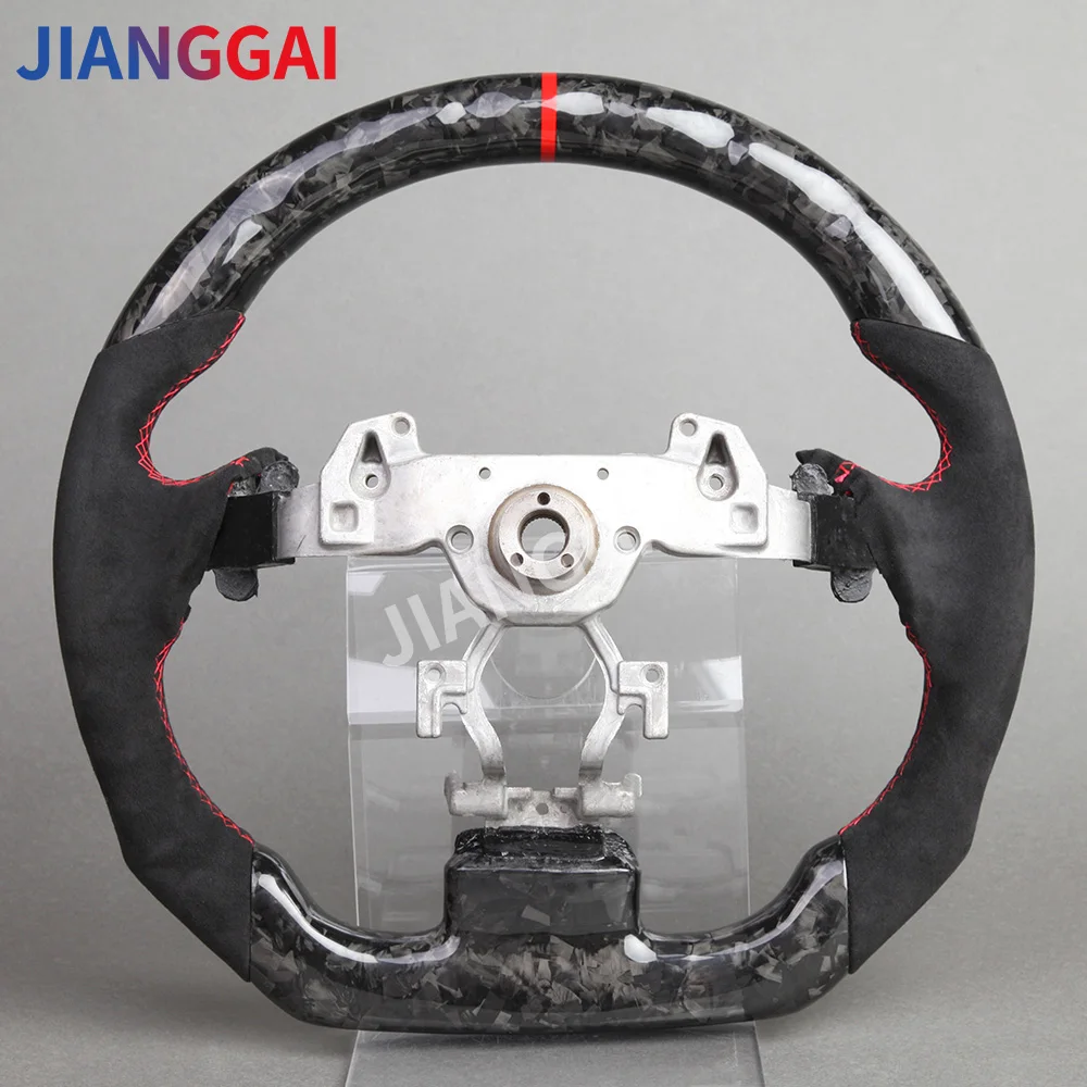 Forge Steering Wheel Itlay Alcantara Suitable For Infiniti G37 2009-2013 Triangle Patch